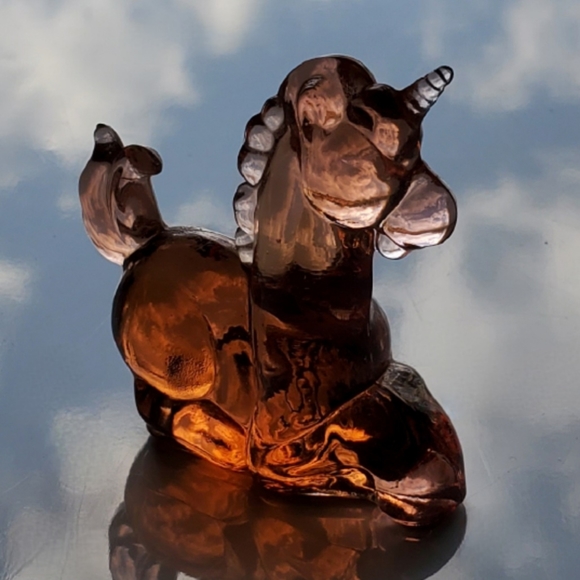 Vntg Boyd Pink Glass Little Lucky the Unicorn 🦄 - Picture 4 of 6